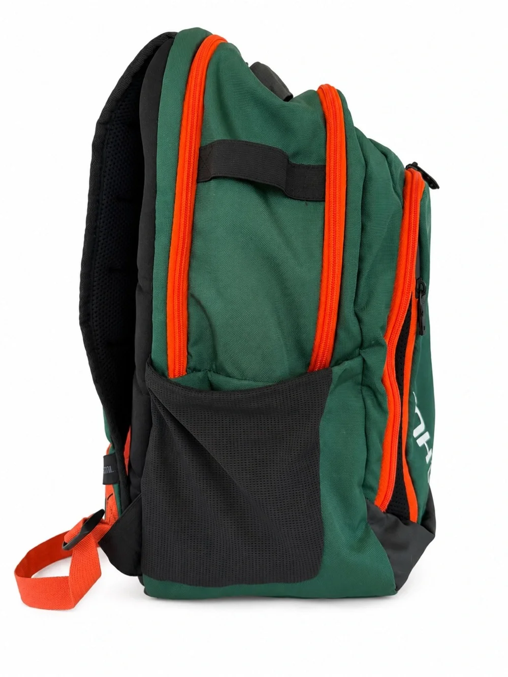 Adidas Miami Hurricanes Backpack Green Orange Laptop Bookbag